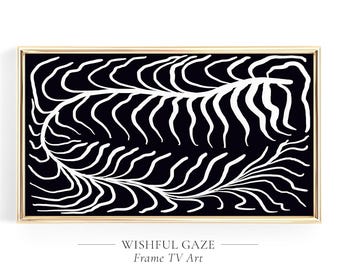 Black and White Abstract Line Art for Samsung Frame TV (Digital Download)