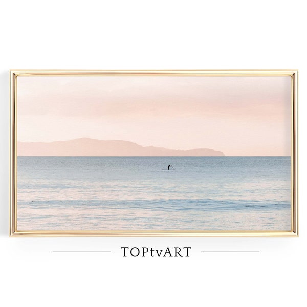 Samsung Frame TV Art Surf, Frame TV Art Pink, Frame TV Art Minimalist, Frame Tv Art Photography, Frame Tv Art Beach, Frame Tv Art Calm Sea