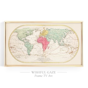 Samsung Frame TV Art Weltkarte, Frame TV Art Vintage Weltkarte, Frame TV Art Vintage Map, Samsung Frame Tv Art Vintage, Frame Tv Art Neutral