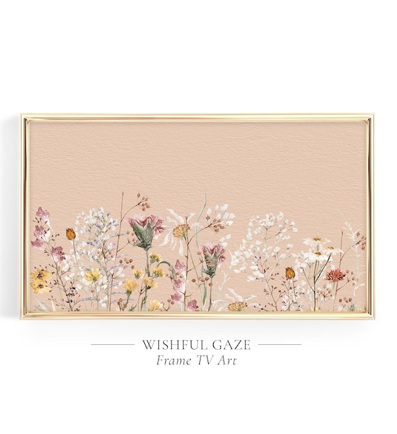Wildflower Samsung Frame TV Art, Spring Floral (Digital Download)