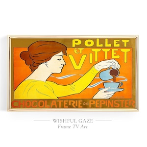 Samsung Frame TV Art Nouveau, Frame TV Art Vintage Advert, Frame TV Art Orange, Frame Tv Art Colourful, Frame Tv Art Retro,  Tv Eclectic