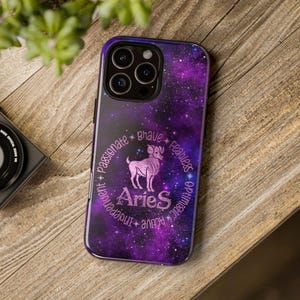 Aries Zodiac Phone Case – Stunning Galaxy Design for Aries Lovers