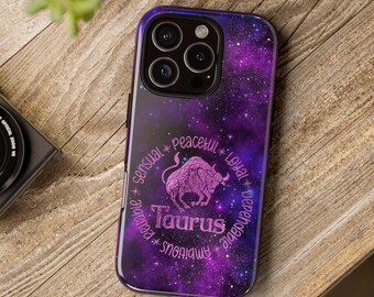 Taurus Zodiac Phone Case – Galaxy Astrology Design