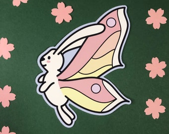 Sticker "Hase mit Schmetterlingsflügeln"