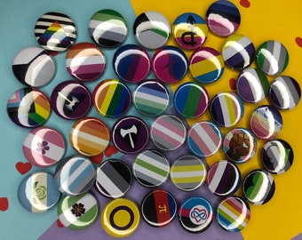 Buttons Pride Flags LGBTQIA+