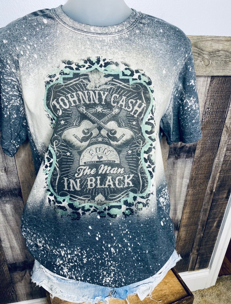 bleached johnny cash shirt