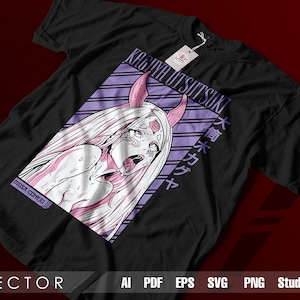 Vector Anime K4GUYA ahegao (Ai, Pdf, Svg, Eps, png, studio3) Textile