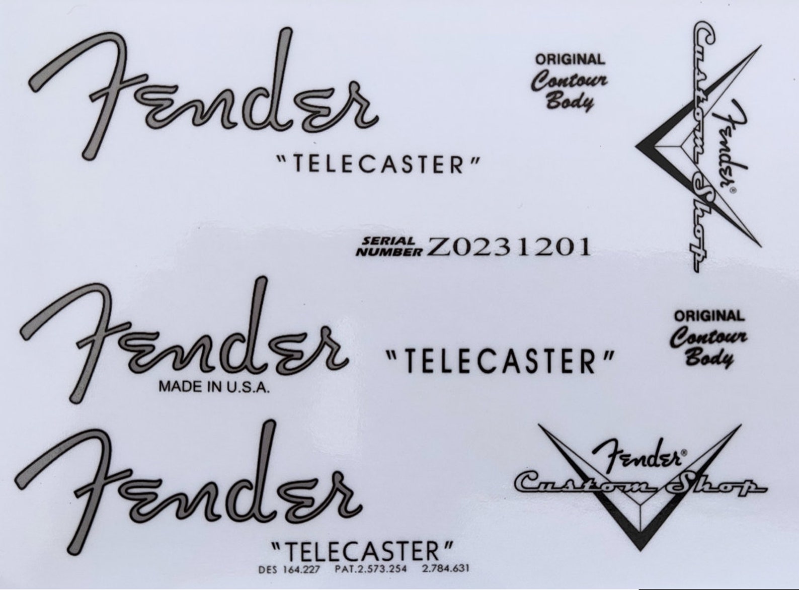 11 Fender Telecaster Multi Headstock Logo STICKERS sptti 3x Etsy