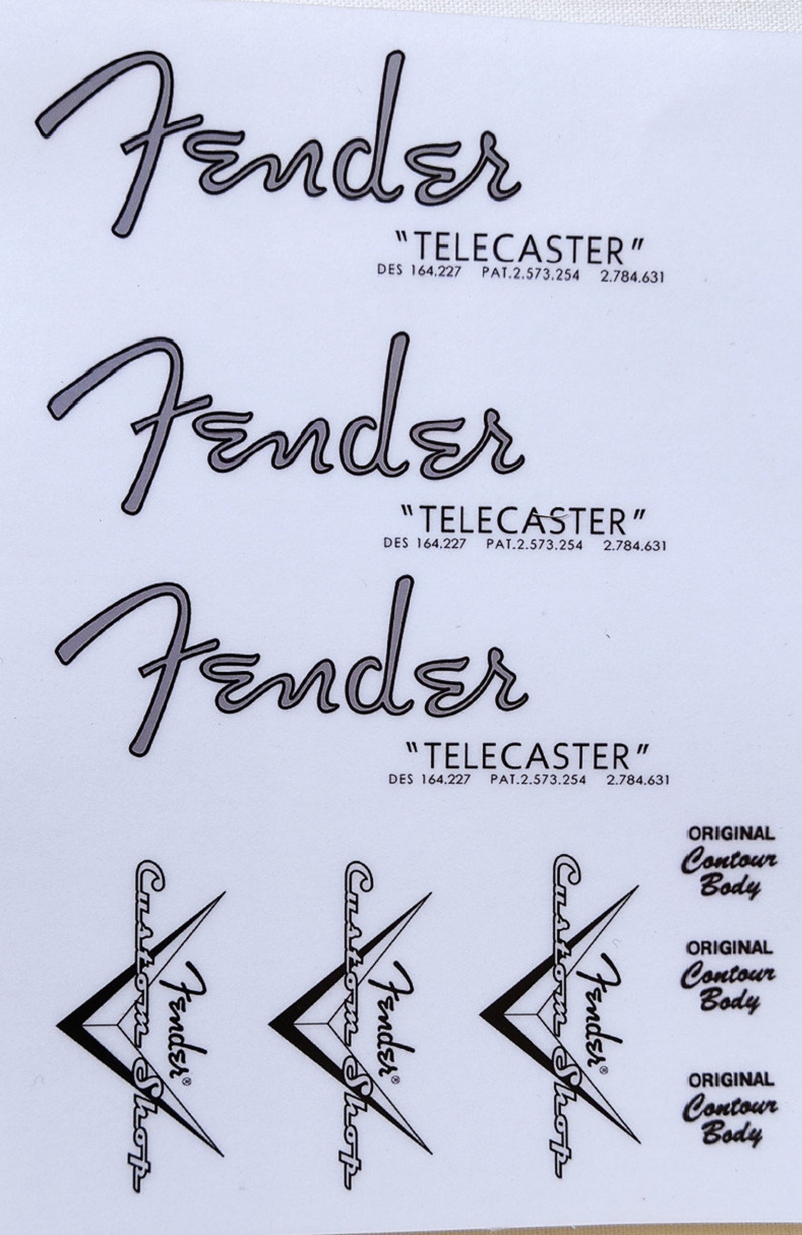 15 Fender Telecaster 3x Headstock vinyl STICKER Undr spgti Etsy