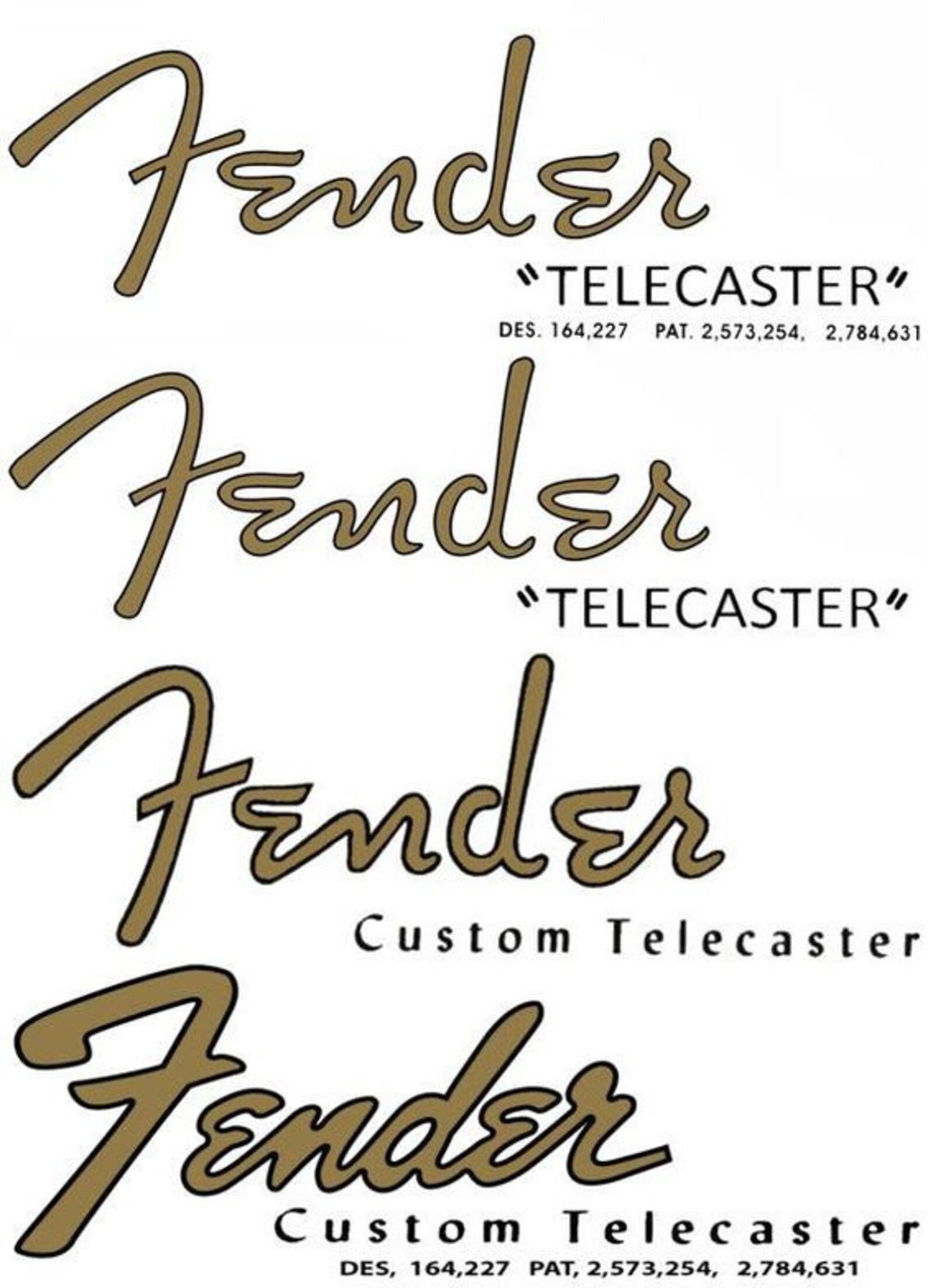 17 Fender telecaster multi Headstock Logo STICKER 4x Etsy