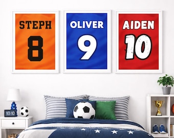 Pósters personalizados de camisetas de fútbol