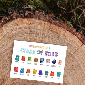 A6 Backpack Postcards For Pupils | Personalised Student Gift | Gift From Teacher | End Of School Year Gift For Children