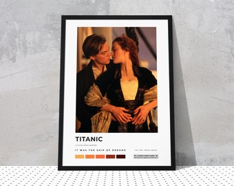 Titanic / James Cameron / Minimalist Movie Poster / Digital Download