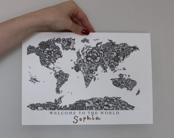 World map print