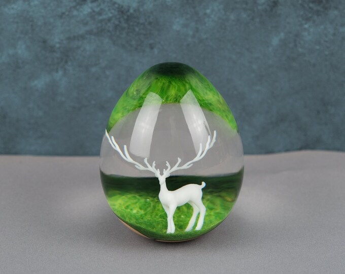Epoxy Egg With Reindeer Figure, Epoxy Resin Egg, Resin Dragon Egg Resin