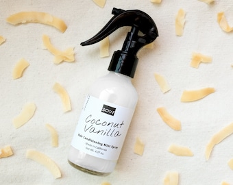 Toasted Coconut Vanilla Natural Leave In Hair Conditioner Spray | Vegan Cruelty-Free With Marshmallow Root Hair Eco-Friendly Perfume Milk