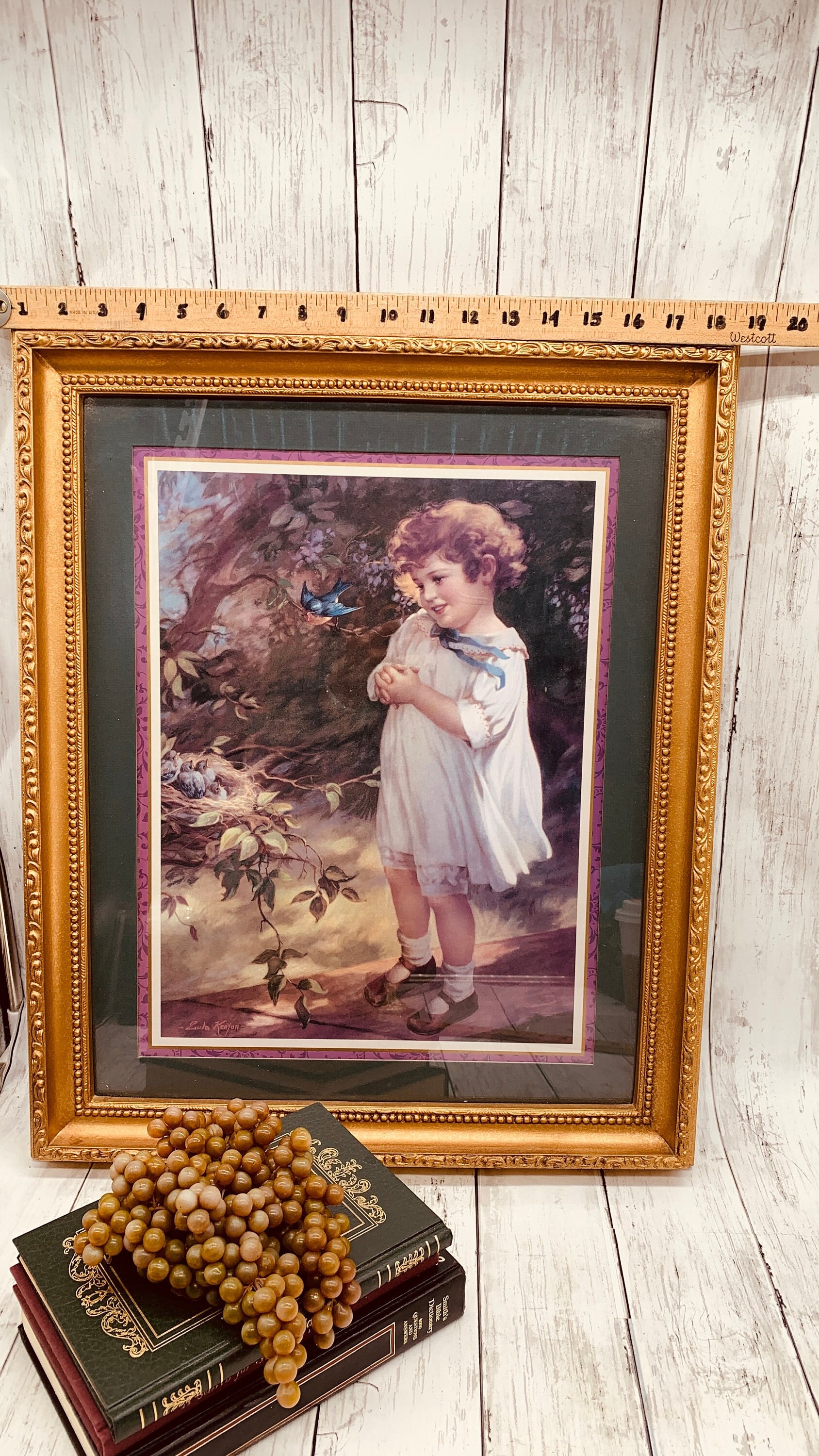 Vintage Framed Wall Art Home Interiors by Zula Kenyon, Blue Bird - Etsy