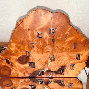 Orologio da camino vintage in legno di cipresso al quarzo - Arredamento per la casa - Mid-Century Mod