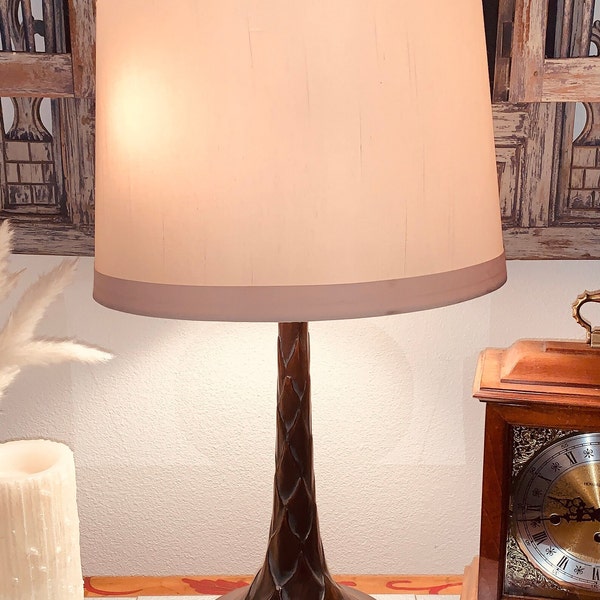 Cast Iron Double Light Bulb Pull Chain Table Lamp- Clean Lines