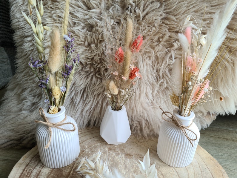 Vase inkl. Trockenblumen I Raysin-Vase I Trockenblumen I Kerzenhalter Bild 1