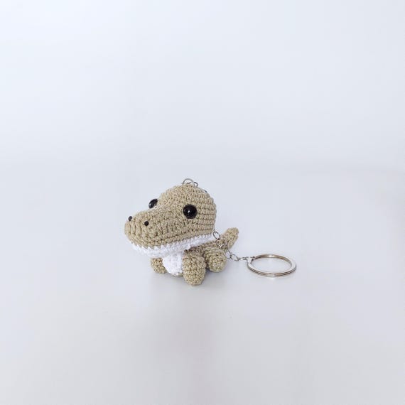 Crocodile Keychain Crochet Pattern, Alligator Mini Amigurumi