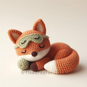 Schläfriger Fuchs Häkelanleitung , Amigurumi Weihnachten Wald Tier häkeln PDF Ebook , Anfänger Kleine Häkelkissen Kinder Spielzeug Pattern
