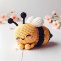Sleeping Bee Crochet Pattern, Simple Beginners  Amigurumi Animal, Crochet Easy Kids Nursery Toy Pattern