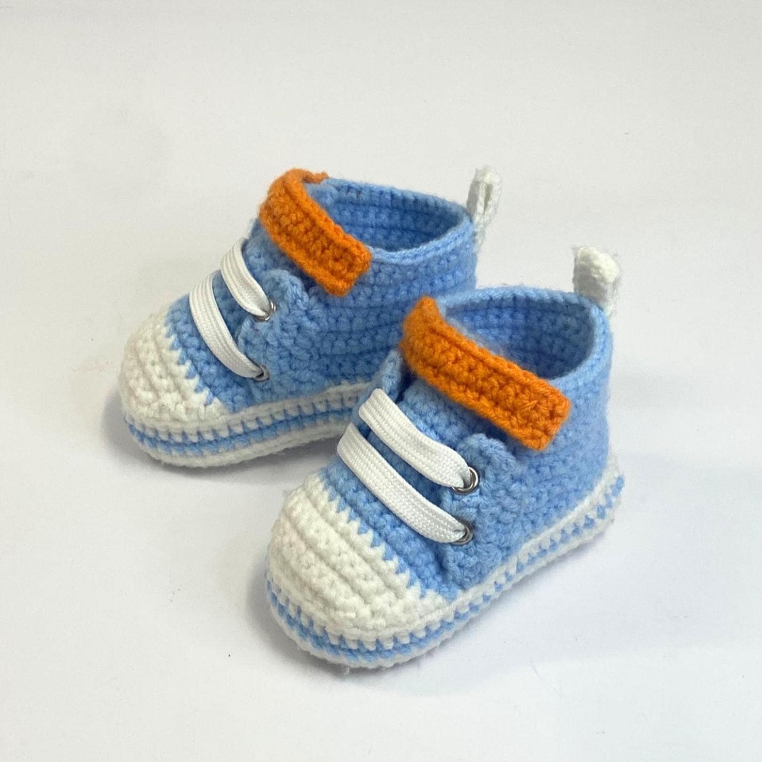 Crochet Baby Shoes Sneakers Beginners Pattern PDF, Simple 4 Sizes Baby ...
