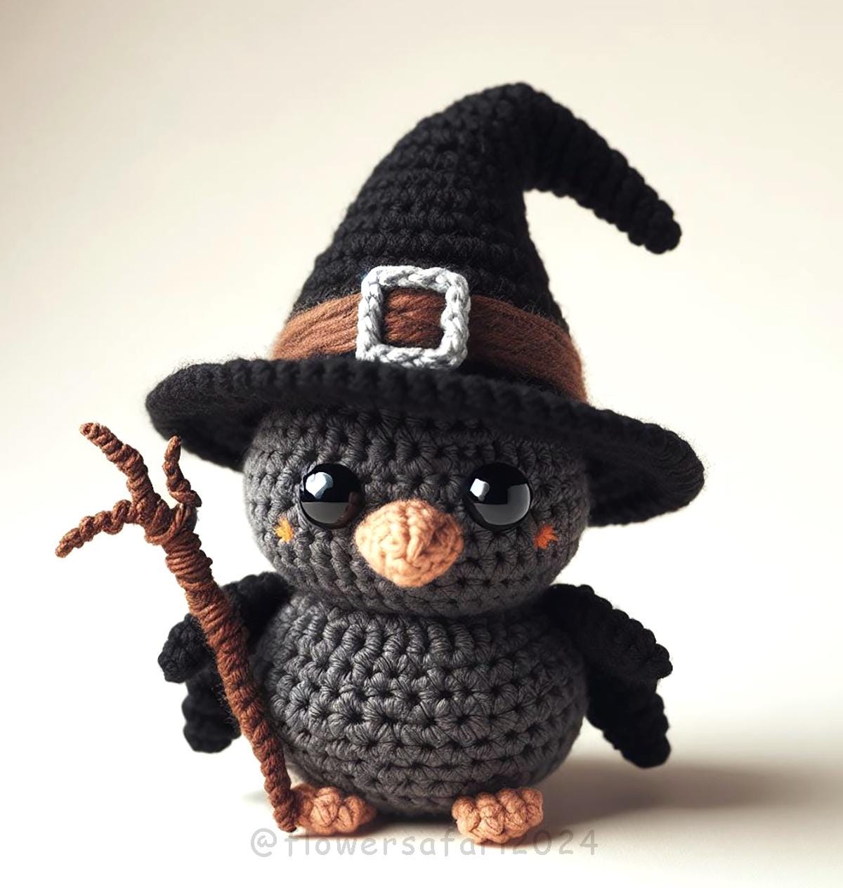 Crow Wizard Crochet Pattern , Amigurumi Mini Magical Raven Crochet PDF Ebook , Crochet Sorcerer Owl Pattern
