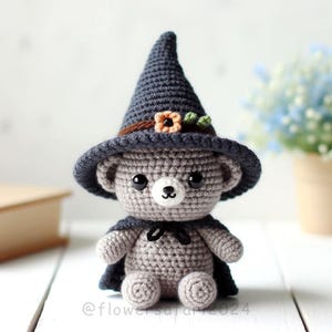 Magical Bear Crochet Pattern , Amigurumi Wizard Bear Animal Crochet PDF Ebook , Beginners Sorcerer Teddy Bear Crochet Kids Toy Pattern
