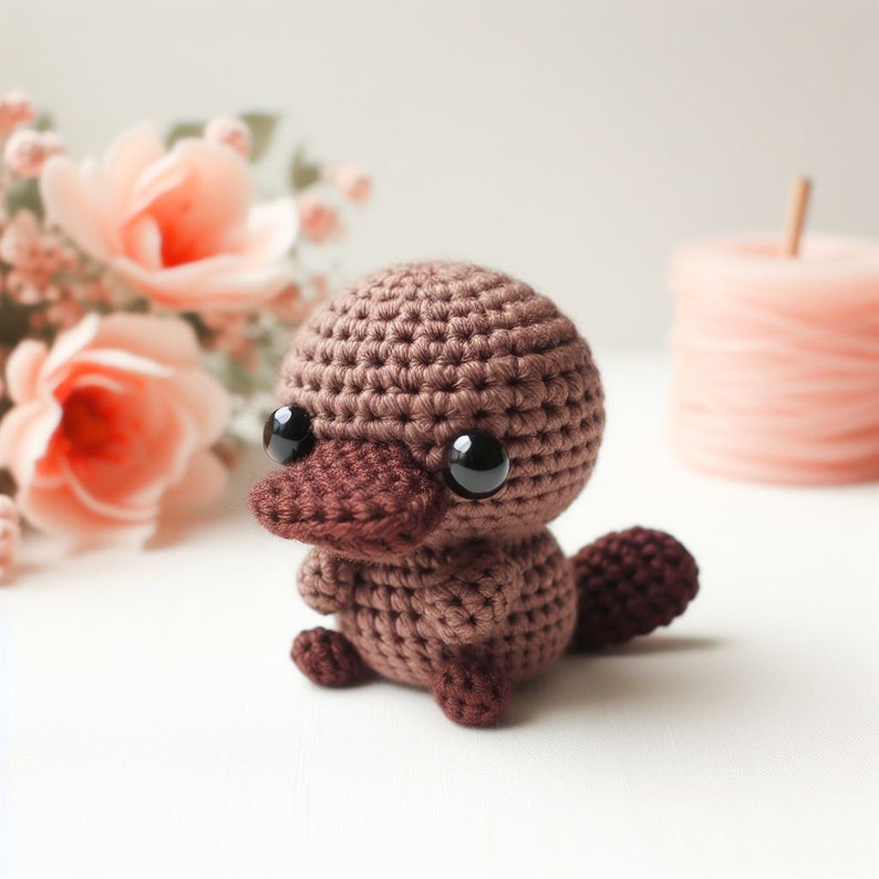 Tiny Platypus Crochet Pattern , Amigurumi Mini Australian Animal Crochet PDF Ebook , Beginners Small Crochet Kids Toy Pattern image 1