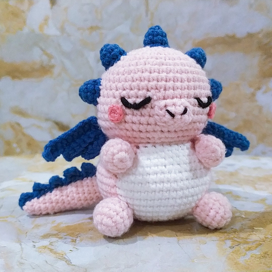 スリーピードラゴンの編みぐるみ編み図（PDF電子書籍） - Etsy 日本