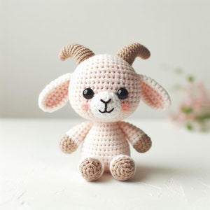 Goat Crochet Pattern , Amigurumi Farm Animal Crochet PDF Ebook , Beginners Crochet Kids Toy Pattern
