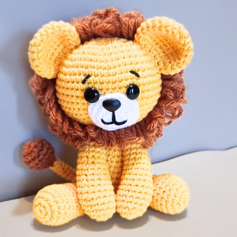 Small Lion Crochet Pattern , Amigurumi Mini AnimalCrochet PDF Ebook , Beginners Crochet Kids Toy Pattern image 3