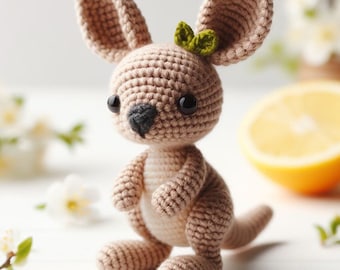 kangaroo Crochet Pattern , Amigurumi Small Austalian Animal Crochet PDF Ebook , Roo Crochet Kids Toy Pattern