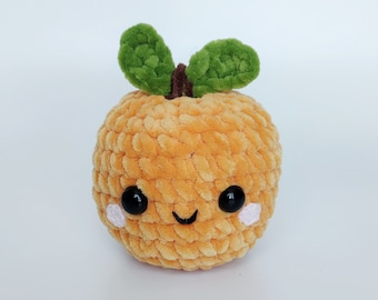 Low Sew Orange Crochet Pattern Set , Simple Beginners Amigurumi Fruit, Crochet Plushy Easy Kids Nursery Toy Pattern