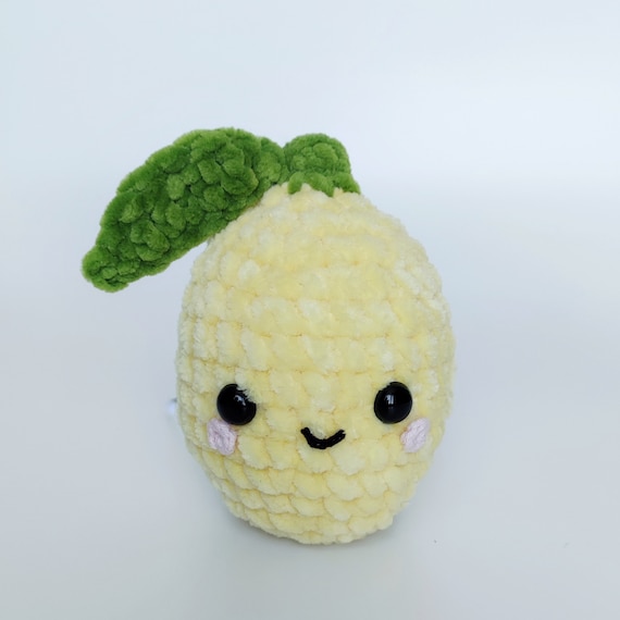 Conjunto de patrones de ganchillo de limón sin coser, fruta