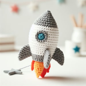 Space Rocket Easy Crochet Pattern , Amigurumi Mini Space Crochet PDF Ebook , Beginners Nursery Crochet Kids Toy Pattern