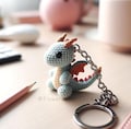 Blue Dragon Keychain Crochet Pattern, Simple Beginners Mini Fantasy Amigurumi Animal, Crochet Easy Simple Kids Nursery Toy Pattern