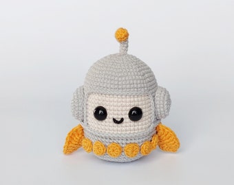 Robot Mini Crochet Pattern , Amigurumi Mini Space Fantasy Crochet PDF Ebook , Beginners Spaceship Nursery Crochet Kids Toy Pattern