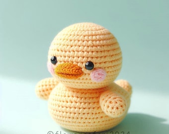 Shower Duck Crochet Pattern , Amigurumi Mini Bird Crochet PDF Ebook , Baby Rubber Duck Animal Crochet Cute Pattern