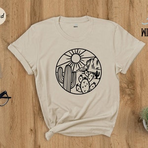 Desert Shirt, Cactus Plants, Cactus Shirt, Desert Adventure Shirt, Arizona Shirt, Cute Cactus Shirt, Cactus Scene Shirt