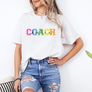 Personalized Coach Shirt, Custom Coach Gift, Cheer Coach Shirt, Coach Name Shirt, Coach Game Day Shirt, Team Gift, Coaches Tee