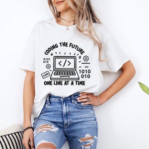 T-shirt Codage du futur : design programmeur, t-shirt amateur de technologie