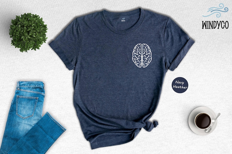 Neurologist Anatomy Shirt, Human Brain Graphic (Unisex S-XXL) image 1