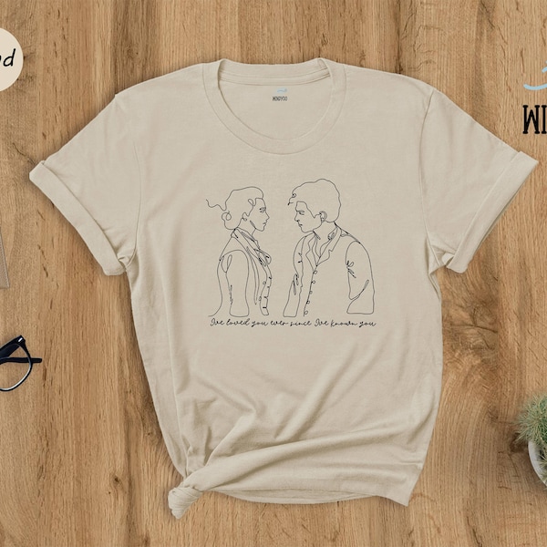 Louisa May Alcott Shirt, Jo and Laurie Little Women Shirt, Jo March, March Sisters Bookish Gifts, Booklover Gift, One Line Art Shirt