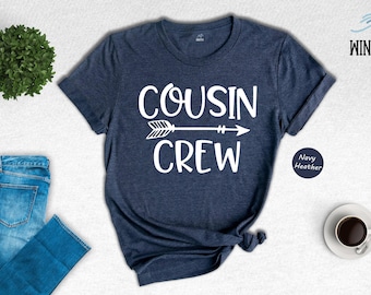 Cousin Crew Shirt, Matching Family Reunion Tee, Arrow Design Cousin Squad Shirt, Cute Cousin Group Gift