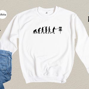 Disc Golf Evolution Shirt, Funny Frisbee Golf Tee, Evolution of Man Graphic T-Shirt, Gift for Disc Golfer, Unisex Soft Cotton Tee image 8