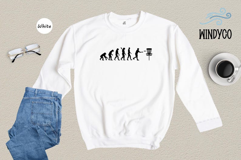 Disc Golf Evolution Shirt, Funny Frisbee Golf Tee, Evolution of Man Graphic T-Shirt, Gift for Disc Golfer, Unisex Soft Cotton Tee image 8