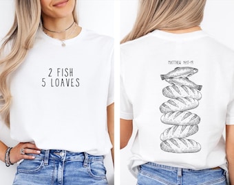 Bible Verse T-Shirt: 5 Breads and 2 Fish (Church Outfit Tee)